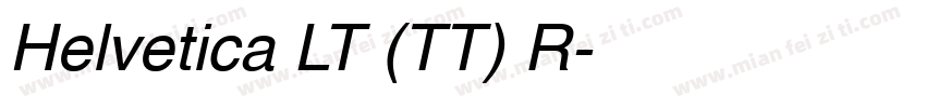 Helvetica LT (TT) R字体转换